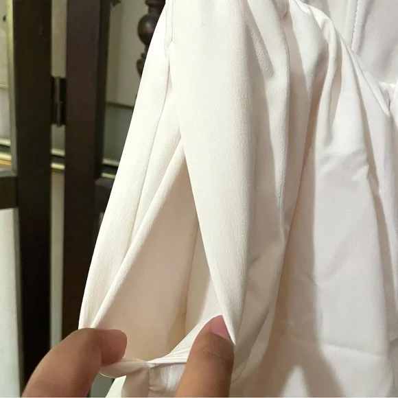 NWT! Zara White Corset Minimalist Coquette Formal Bridal Mini Dress Small - Picture 10 of 11